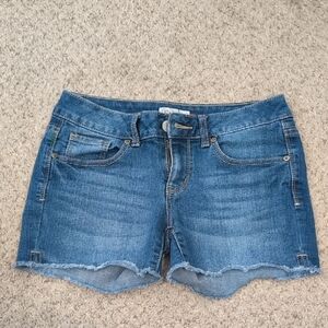 Denim Midi Shorts